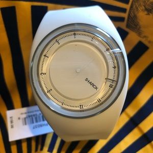 Fossil/Philippe Starck Mystery Watch White Urethane Band